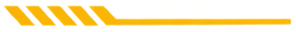 Yellow-and-white diagonal striped banner on a white background