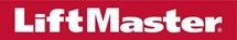 A red background with the word lift master in white letters.