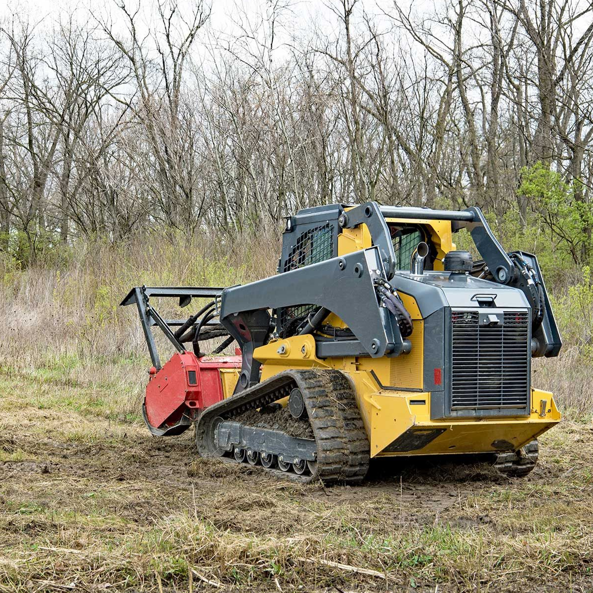 Forestry Mulcher Clearing Weeds