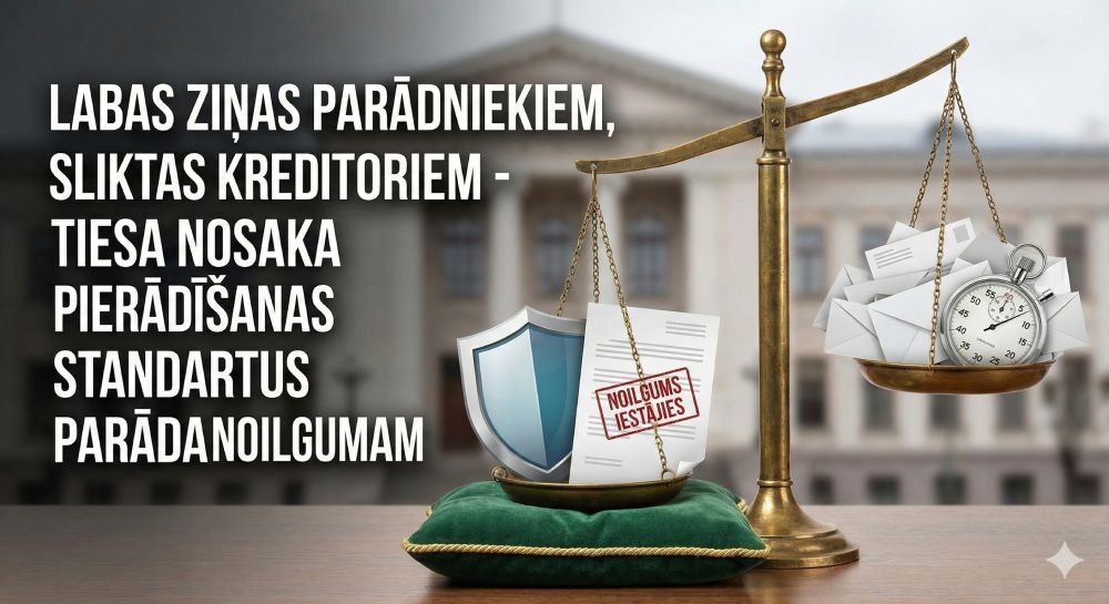 Labas ziņas parādniekiem, sliktas kreditoriem - tiesa nosaka pierādīšanas standartus parāda noilgumam