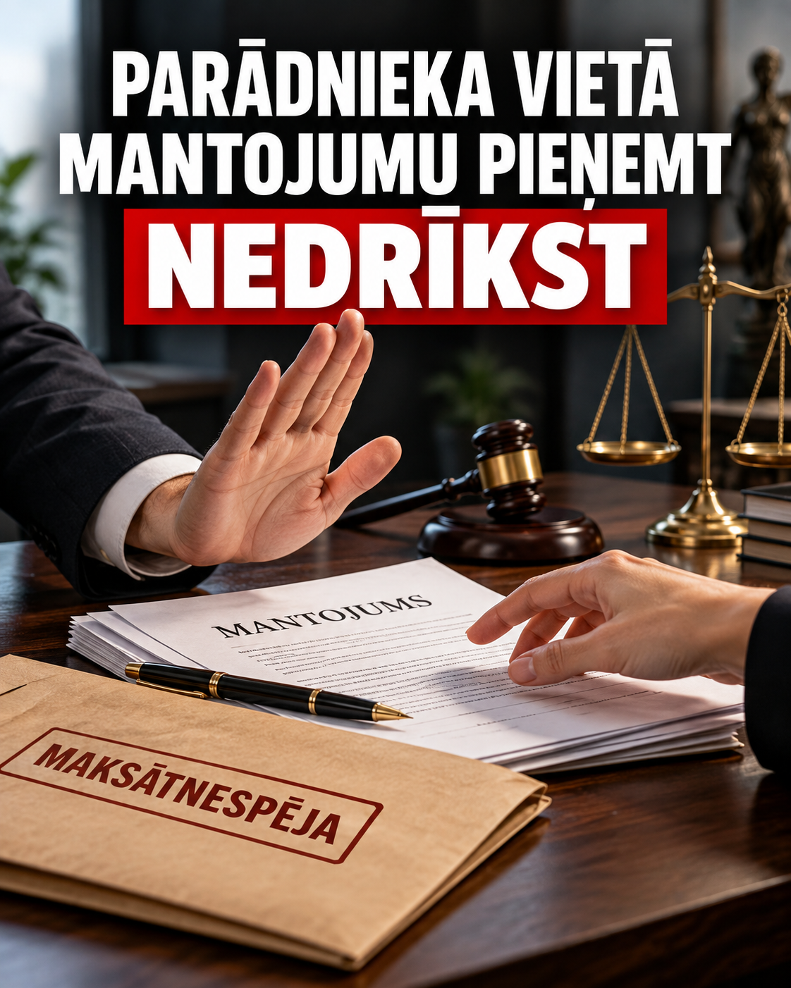 Vai maksātnespējas administrators drīkst pieņemt mantojumu parādnieka vietā