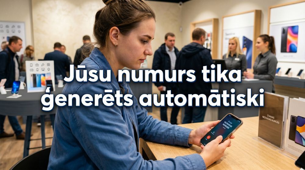 Jūsu numurs tika ģenerēts automātiski