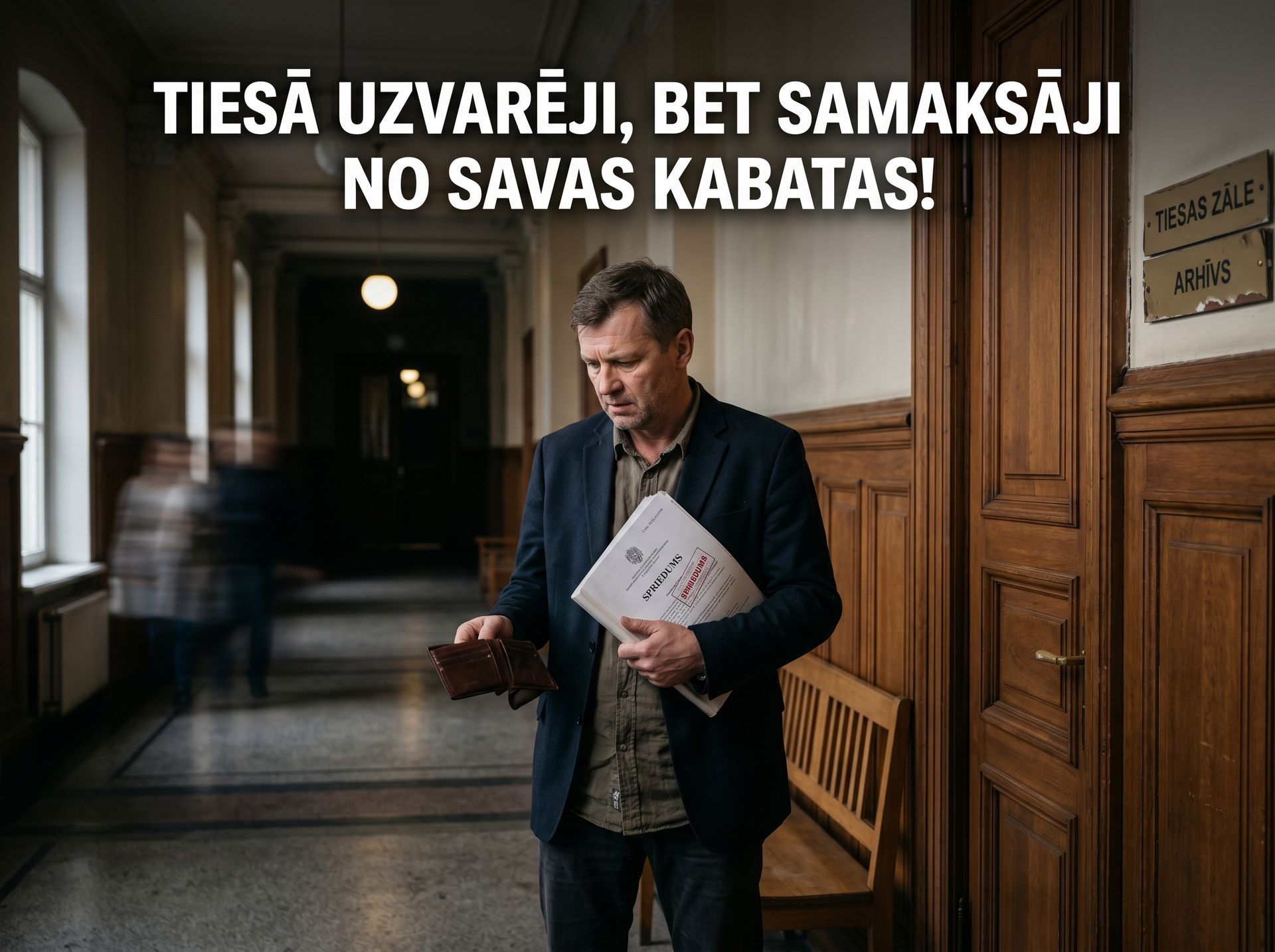 Absurds Latvijas likumdošanā: Tiesā tu uzvari, bet par savu taisnību samaksā no savas kabatas