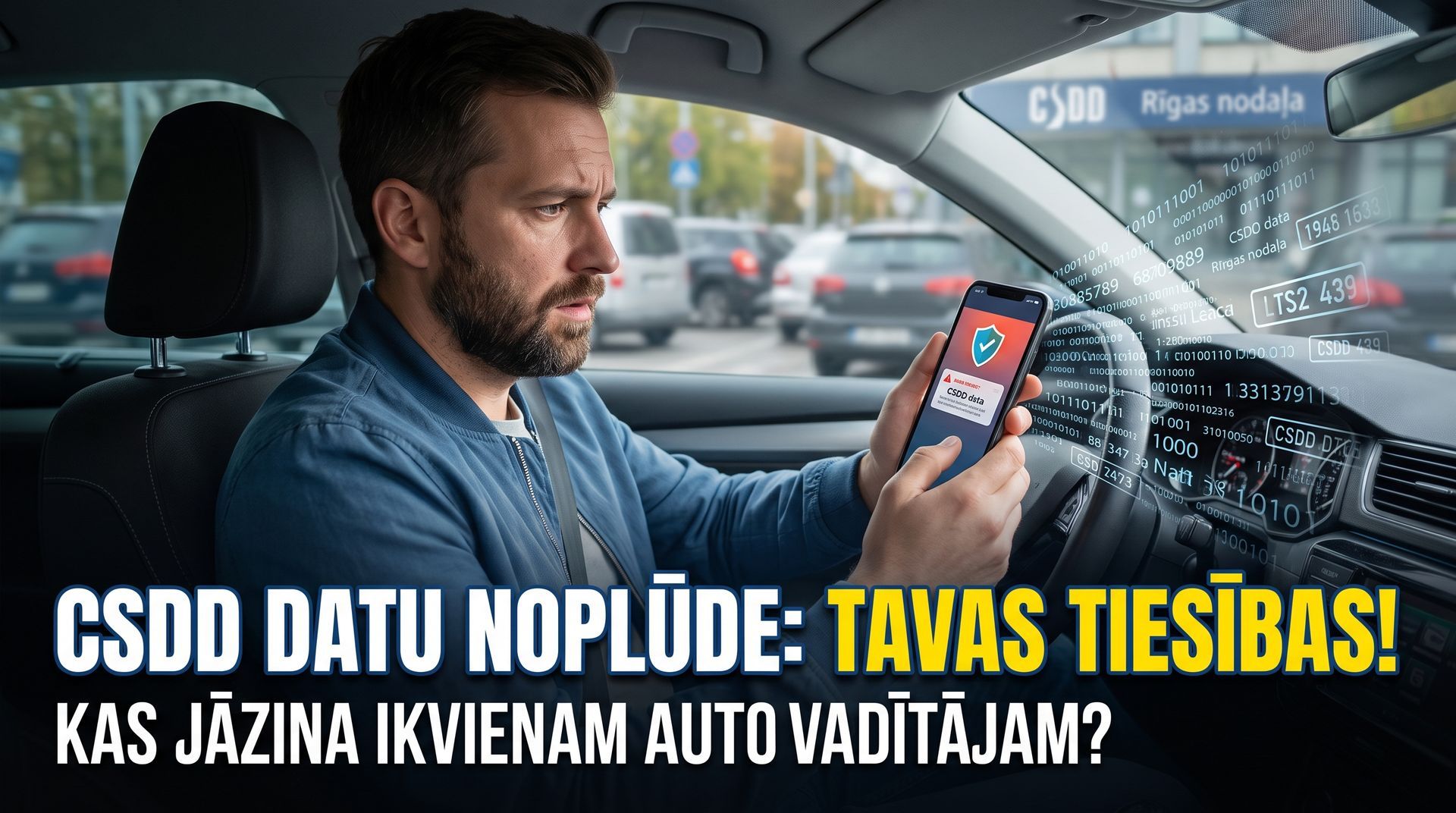 CSDD datu noplūde: Kas jāzina ikvienam autovadītājam vai transportlīdzekļa īpašniekam par savām datu