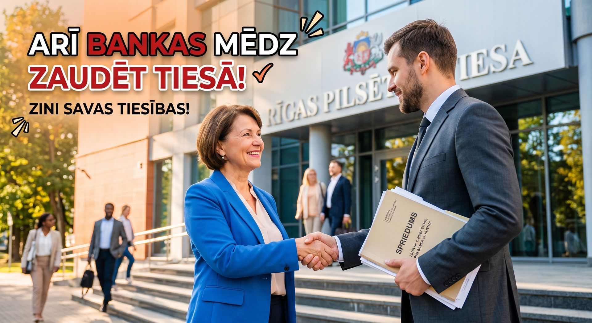 Arī bankas mēdz zaudēt tiesā