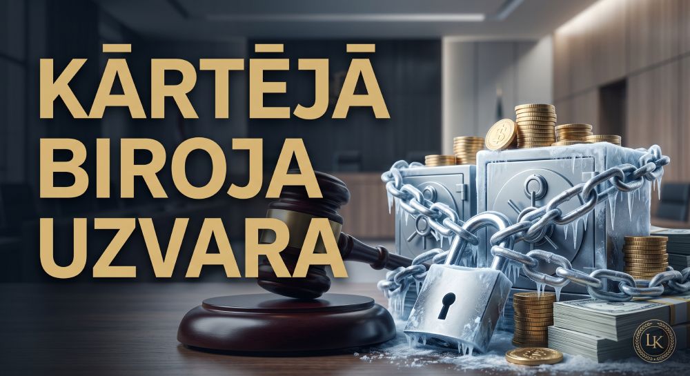 Kārtējā biroja uzvara: Kāpēc tiesa lēma saglabāt prasības nodrošinājumu un apķīlāt atbildētāja kontu