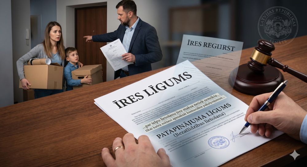 Īres līgums vai bezatlīdzības lietošana