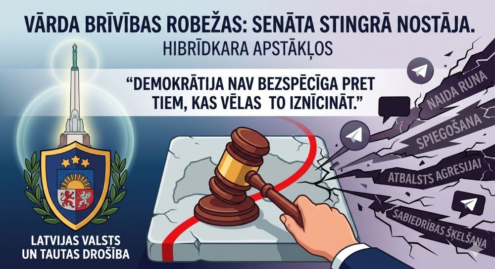 Valsts drošība un vārda brīvības robežas: Senāta stingrā nostāja hibrīdkara apstākļos
