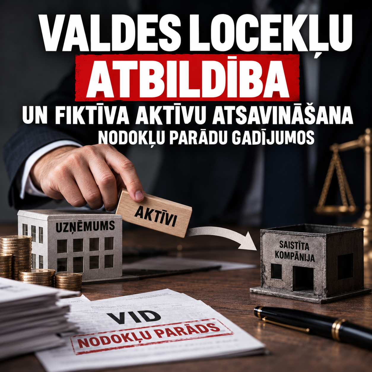 Valdes locekļu atbildība un fiktīva aktīvu atsavināšana nodokļu parādu gadījumos