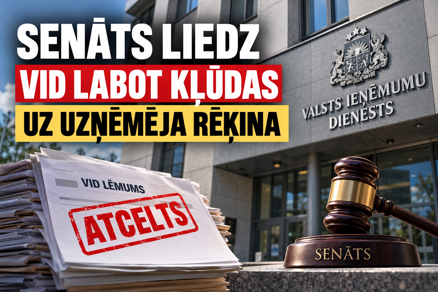 Senāts liedz iestādei labot kļūdas uz uzņēmēja rēķina