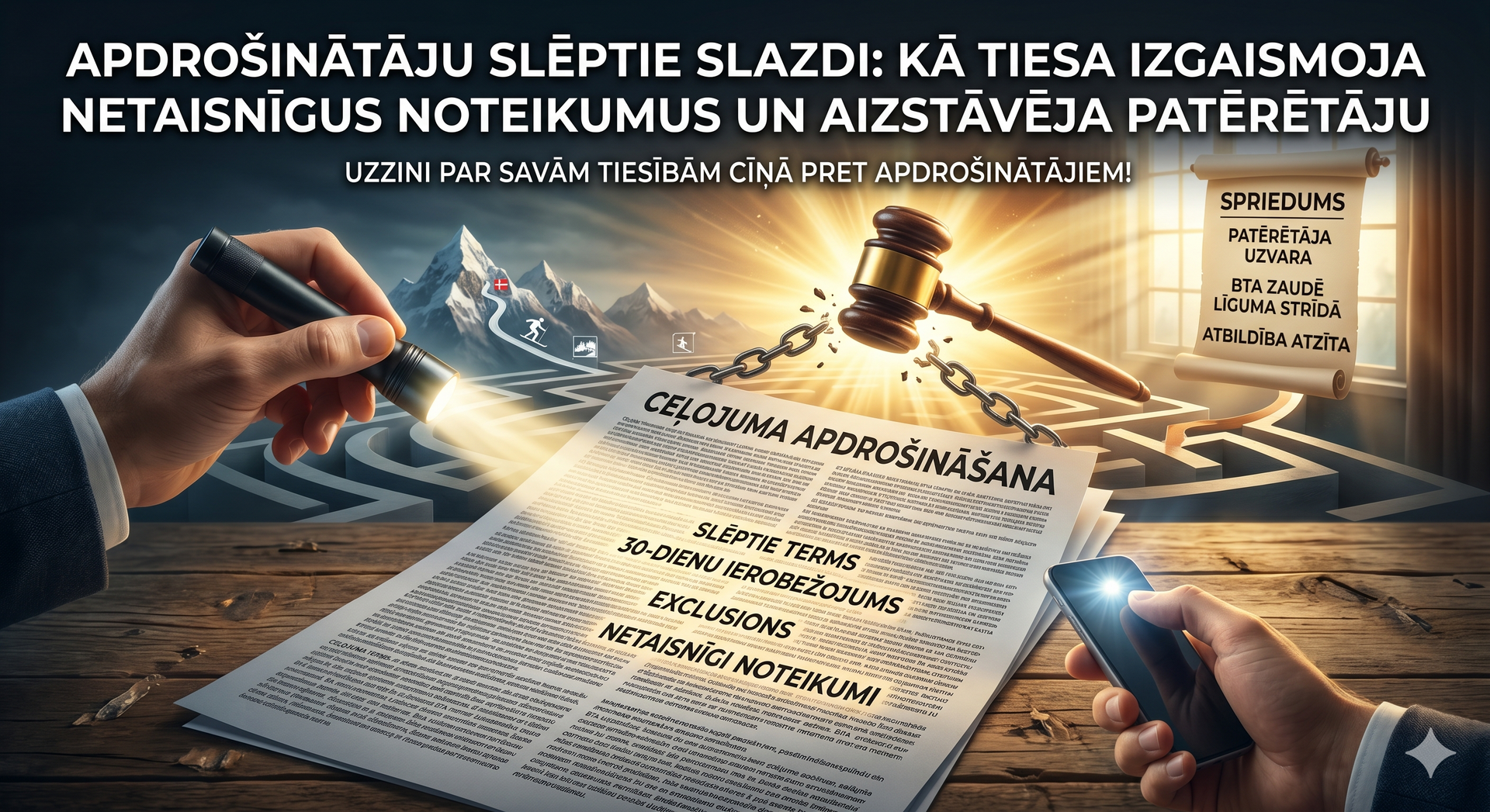 Apdrošinātāju slēptie slazdi: Kā tiesa izgaismoja netaisnīgus noteikumus un aizstāvēja patērētāju