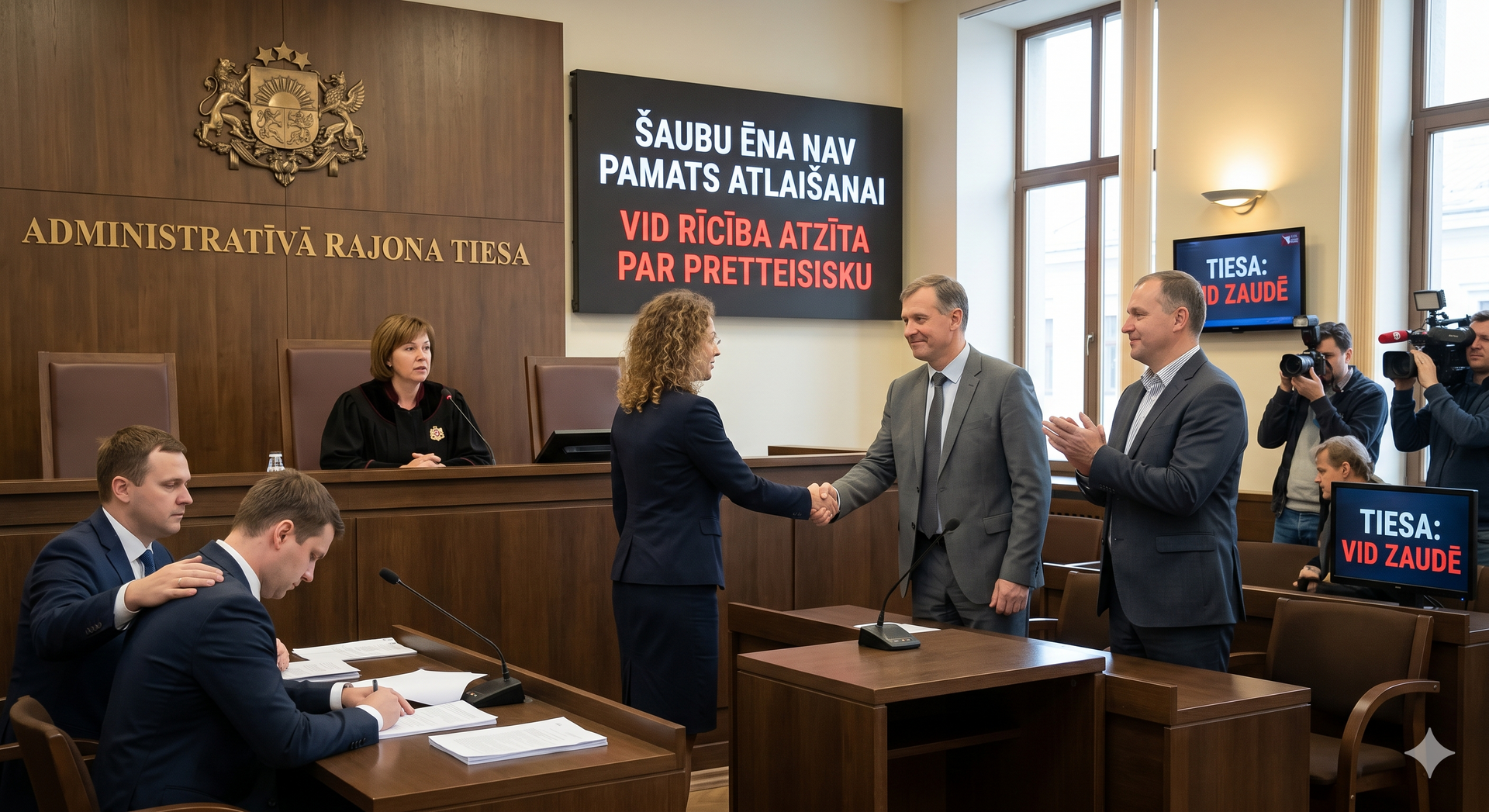 VID patvaļa tiesas zālē sabrūk: