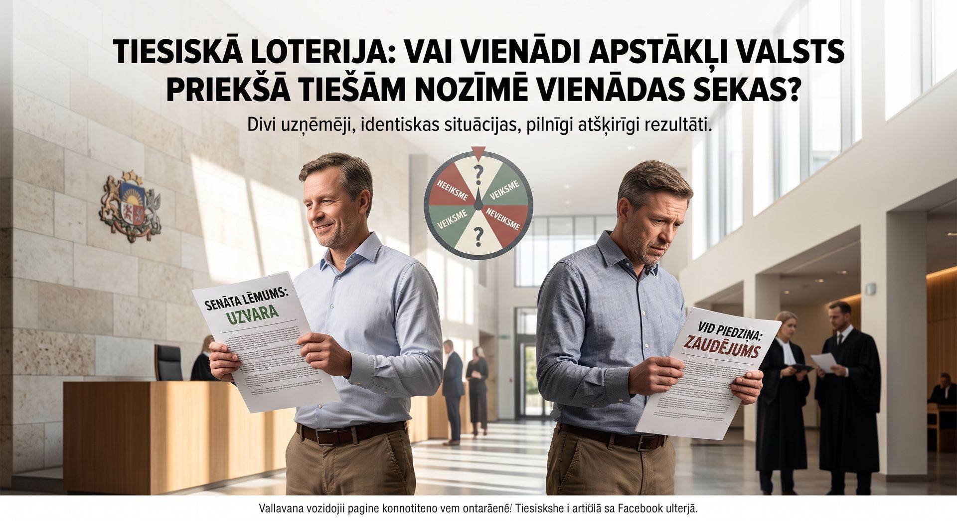 Tiesiskā loterija: Vai vienādi apstākļi valsts priekšā tiešām nozīmē vienādas sekas