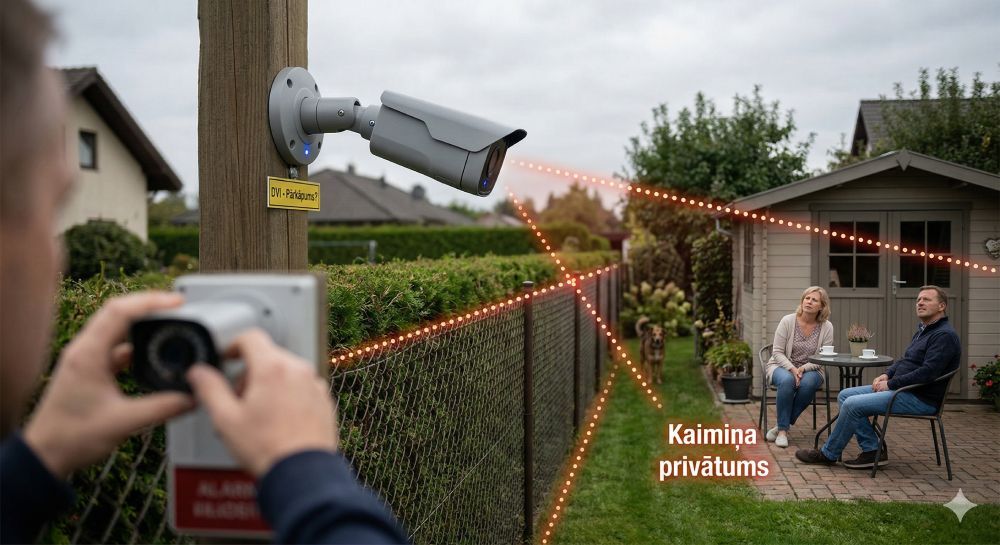 Videonovērošana privātīpašumā: Kur beidzas jūsu drošība un sākas kaimiņa privātums