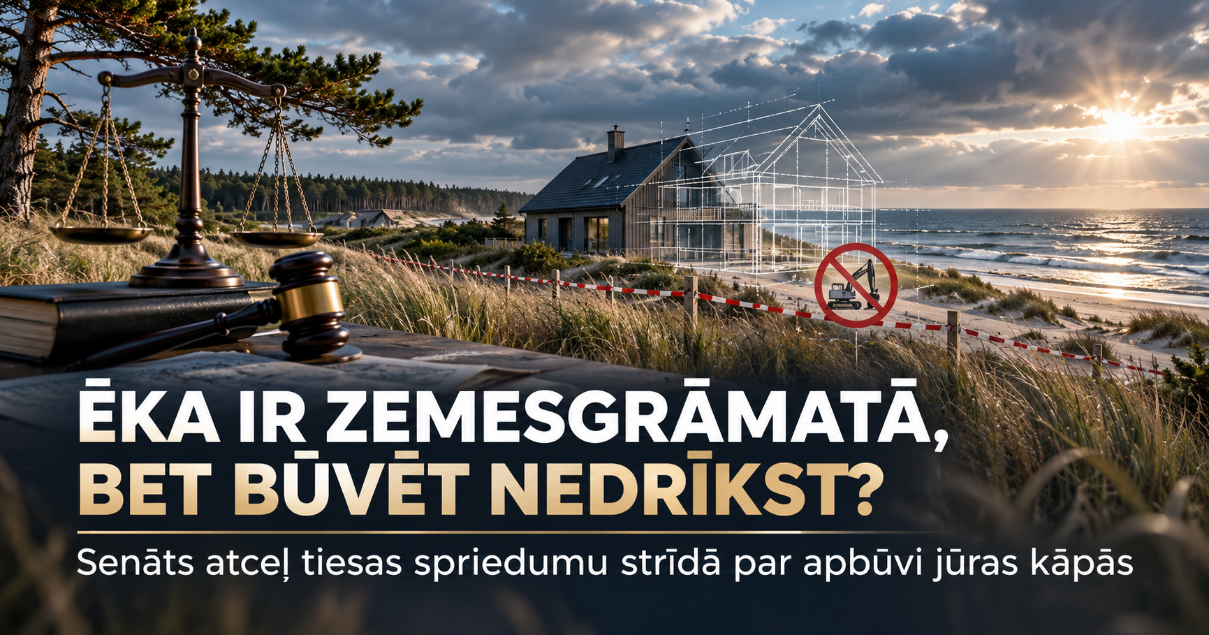 ĒKA IR ZEMESGRĀMATĀ, BET BŪVĒT NEDRĪKST