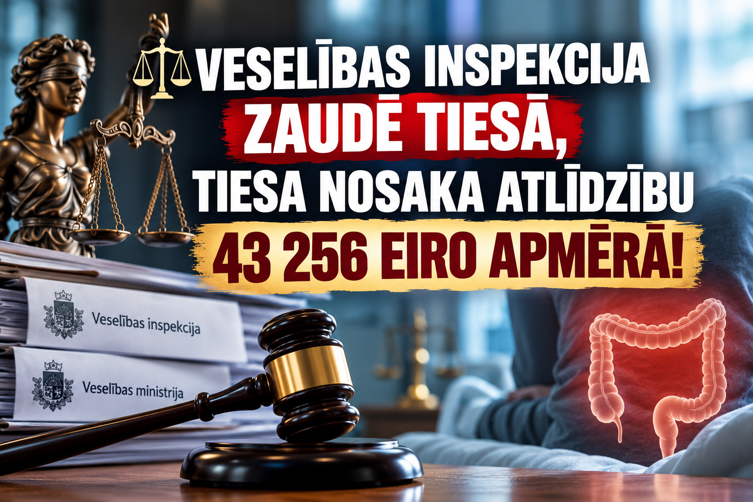 VESELĪBAS INSPEKCIJA ZAUDĒ TIESĀ