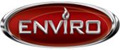 A red oval logo with the word enviro and a flame.