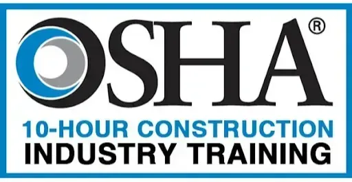 OSHA logo: blue and black circles,