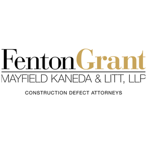 Logo for Fenton Grant law firm, in black and gold text;