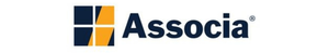 Associa logo with blue and yellow squares, and the company name in dark blue.