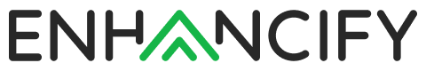 The word enhancey is written in black and green on a white background.