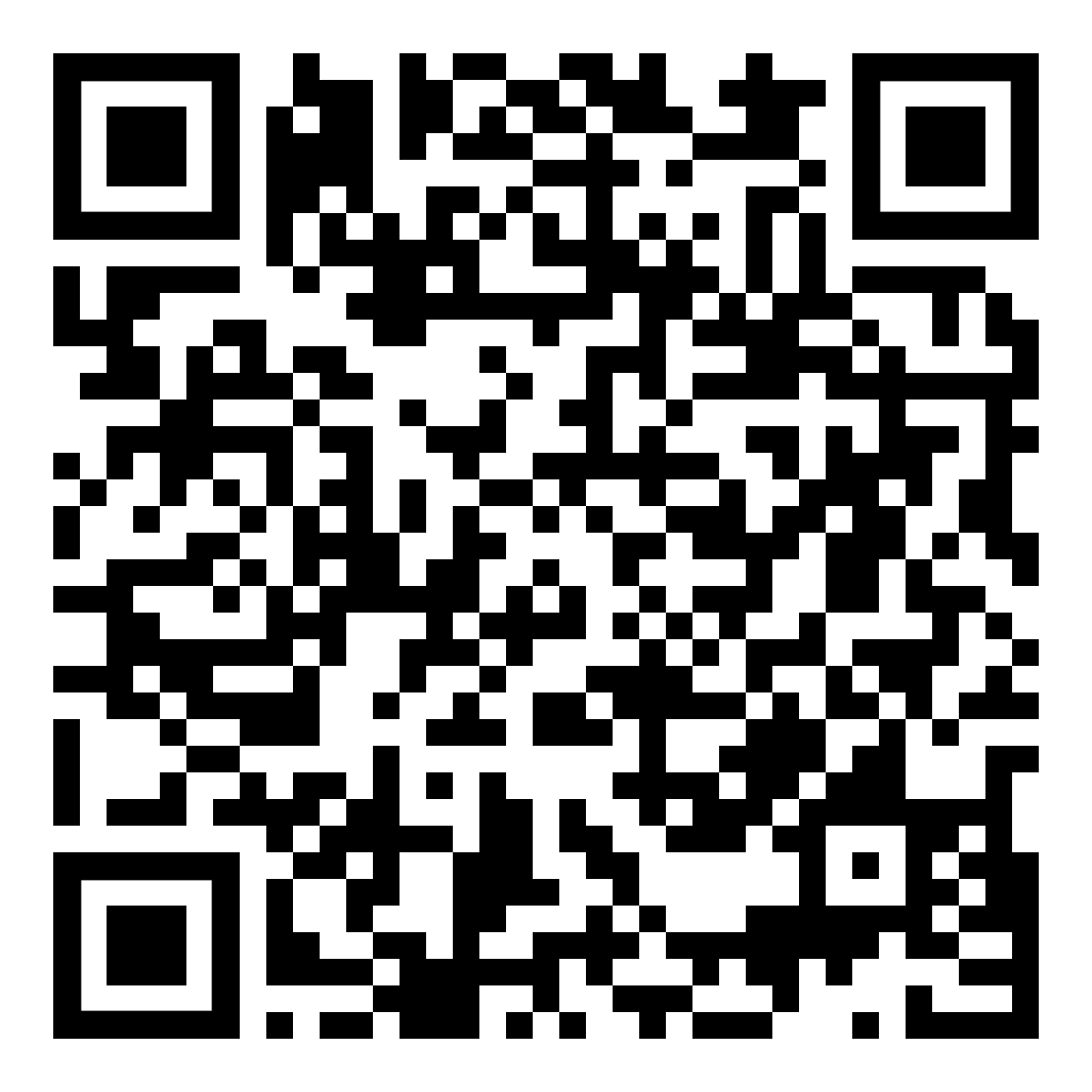 A black and white qr code on a white background.
