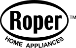 A black and white logo for roper home appliances.