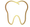 Gold outline of a tooth, representing dental health.