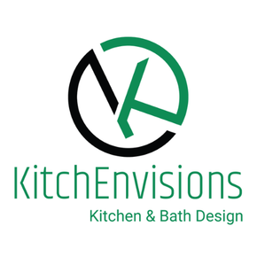 A logo for kitchen envisions kitchen and bath design