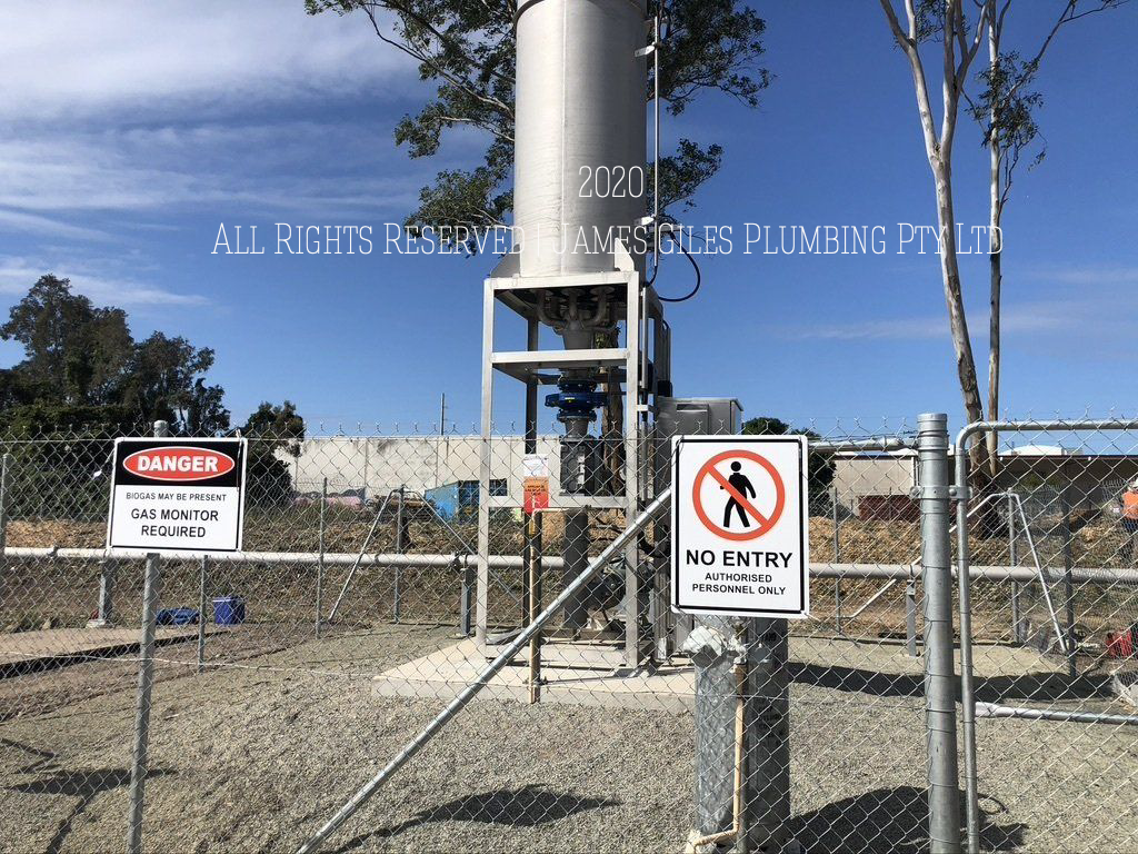 James Giles Plumbing Pty Ltd - Install LPG Pilot and Bio-Gas Pipelines to Bio-Gas Flare on Waste Water Plant Upgrade