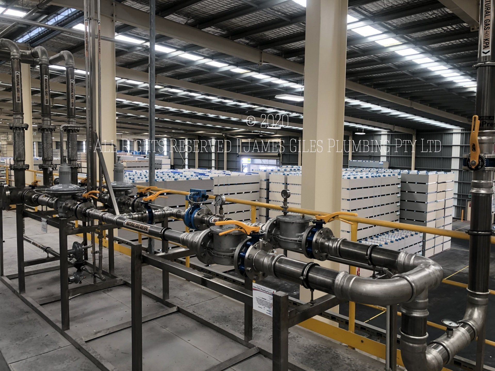 400kpa-35kpa pressure reduction station for Type B Gas Dryer Designed, Installed & Commissioned James Giles Plumbing Pty Ltd
