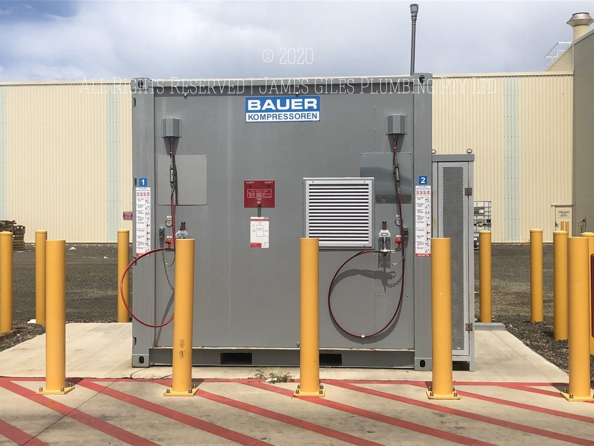 James Giles Plumbing Pty Ltd Installed and Commissioned Natural Gas Forklift Filling Station - Type B Gas Specialist