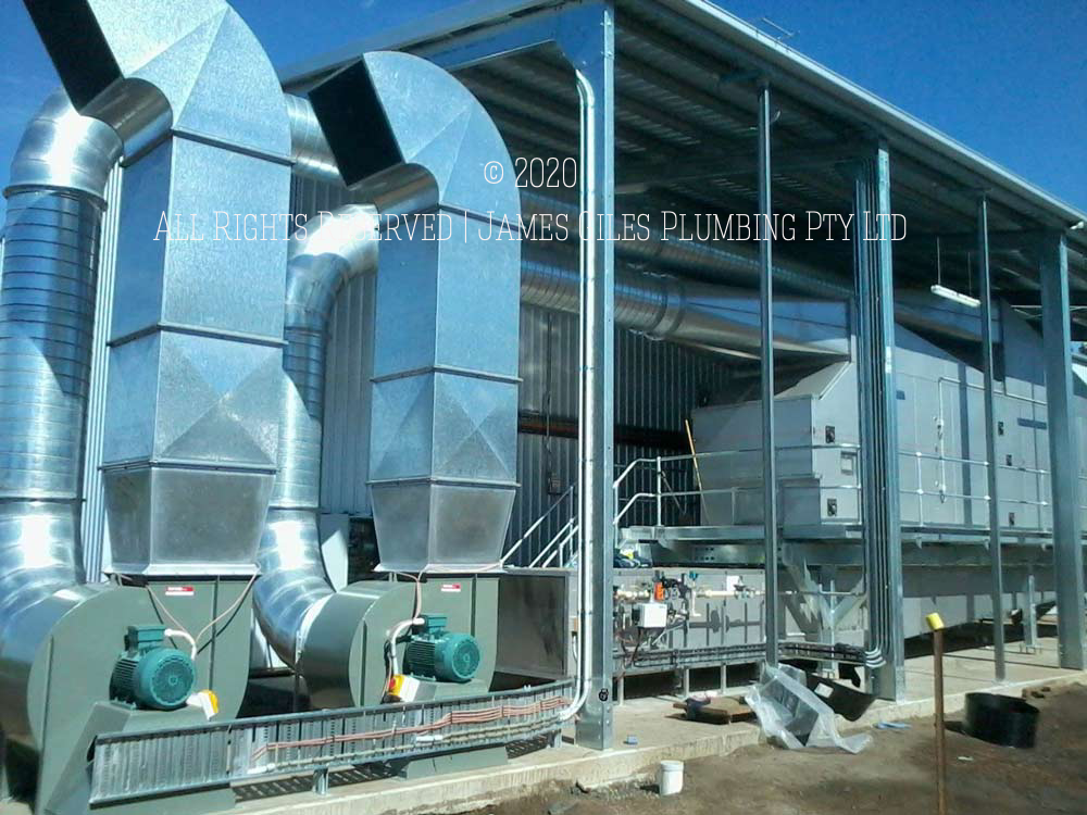 A large stainless steel Type B Gas Drying System installation successfully completed by the James Giles Plumbing Gas Team