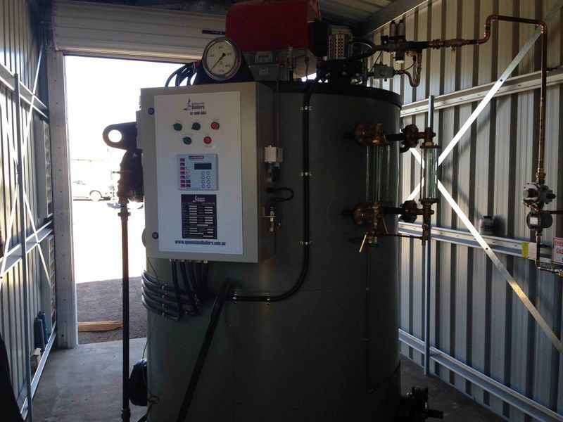 A New Type B Gas Boiler installed by James Giles Plumbing Pty Ltd for a large food processing plant