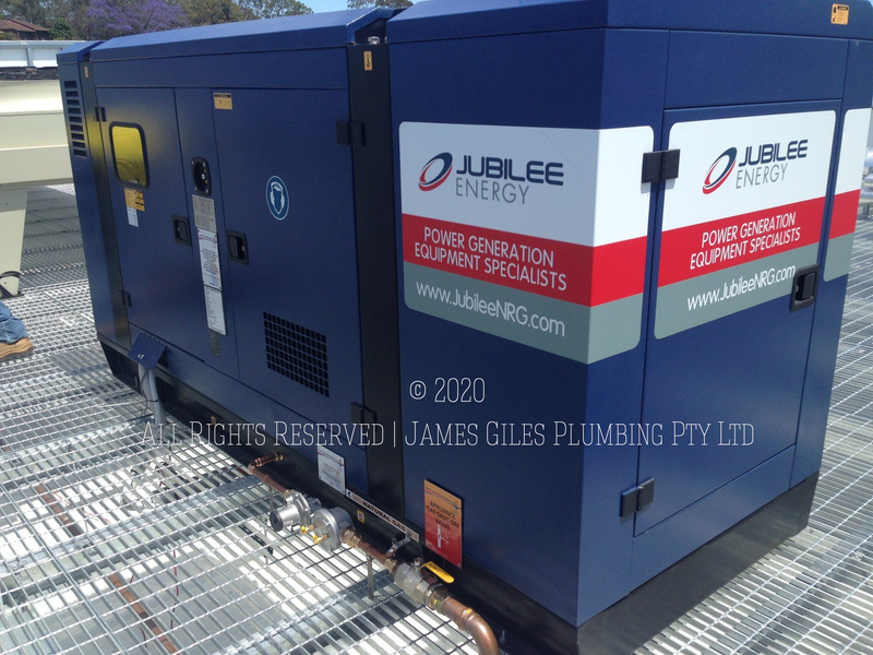 James Giles Plumbing Pty Ltd Install and Commission Back Up Type B Gas Genset Power Generators for Coles across Australia