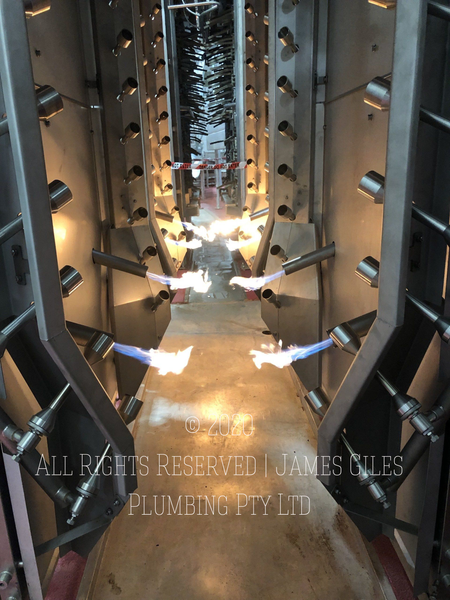 James Giles Plumbing Pty Ltd Assisted with Design of a Type B Gas Hair Burn Off Device than Installed and Commissioned it.