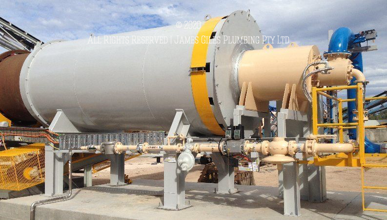 James Giles Plumbing Pty Ltd New Type B Gas Valve Trains and Electrical Control Panel for Mine Site Dryer with Gas 7.5kl Tank
