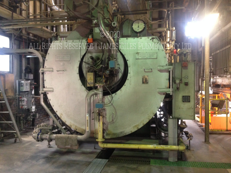 Natural Gas Steam Boiler, Valve Train and Control Upgrade completed by James Giles Plumbing Pty Ltd