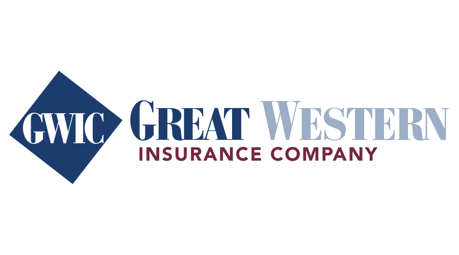 Logo for Great Western Insurance Company; blue diamond with 