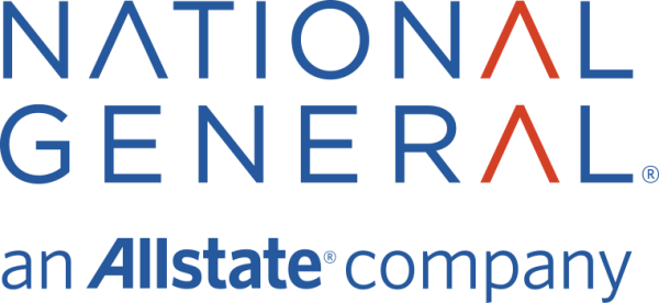 National General logo, blue text with red angled lines, 