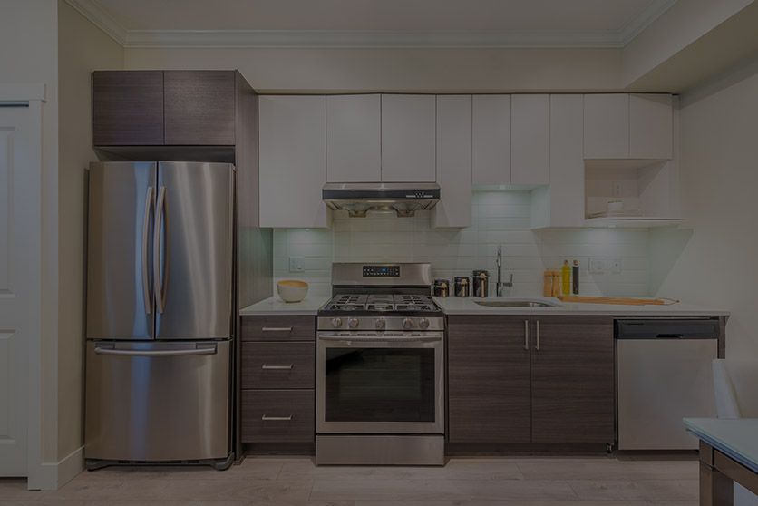 modern bright clean kitchen interior stainless