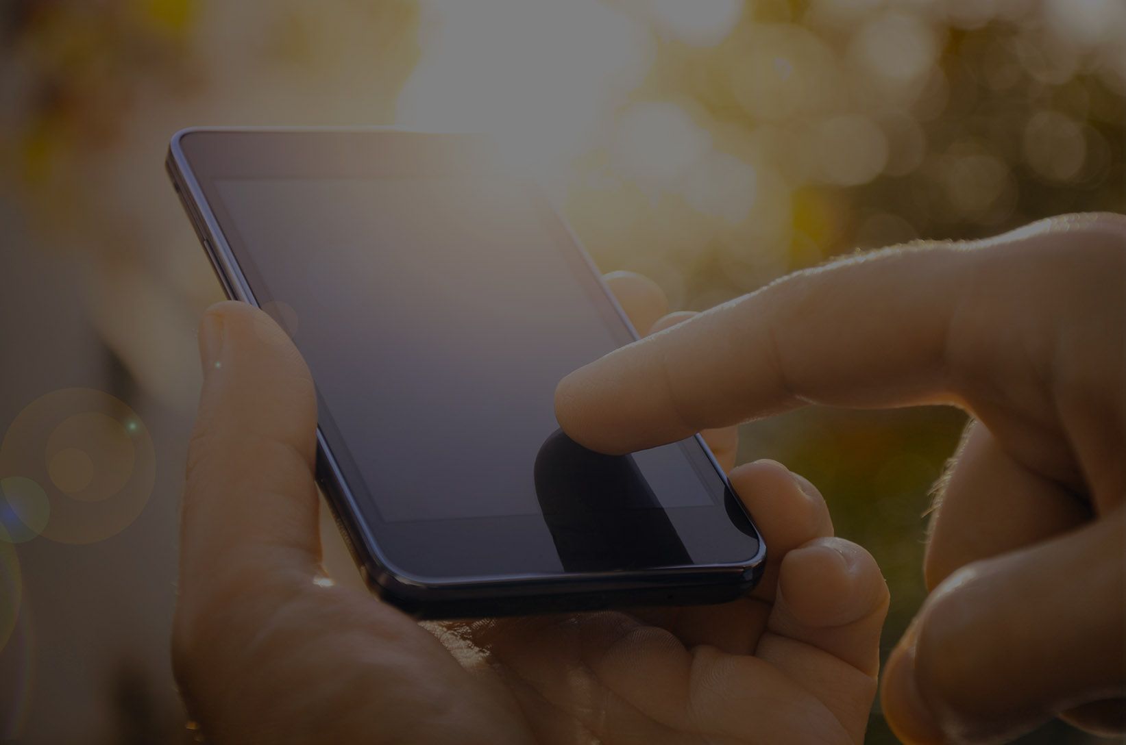 close man using mobile smart phone