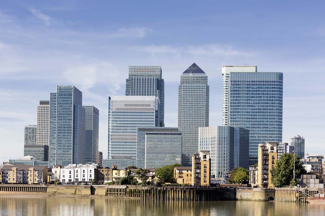 Professional office cleaning services in Docklands London commercial building