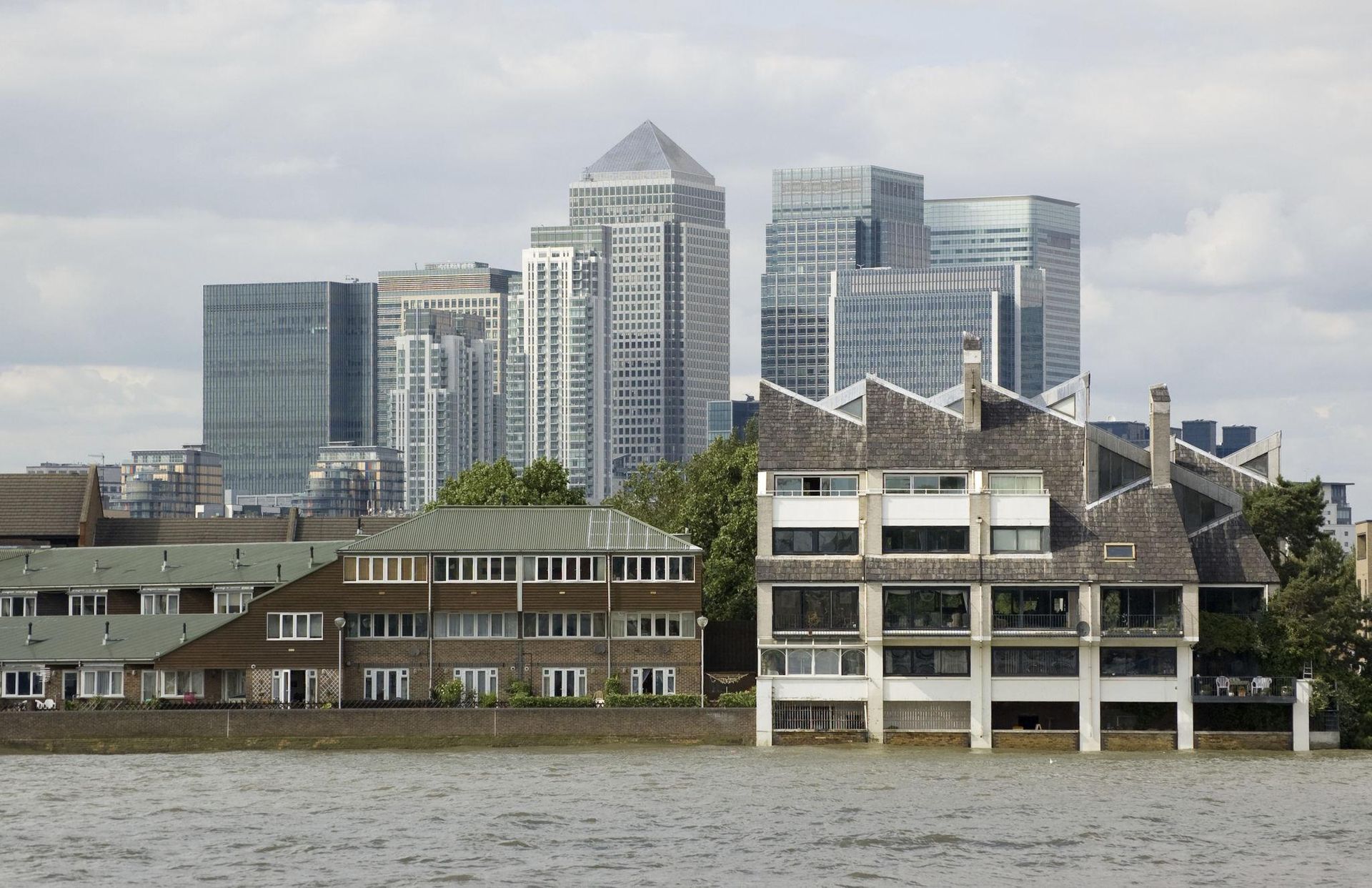 Modern commercial and residential developments in Poplar London