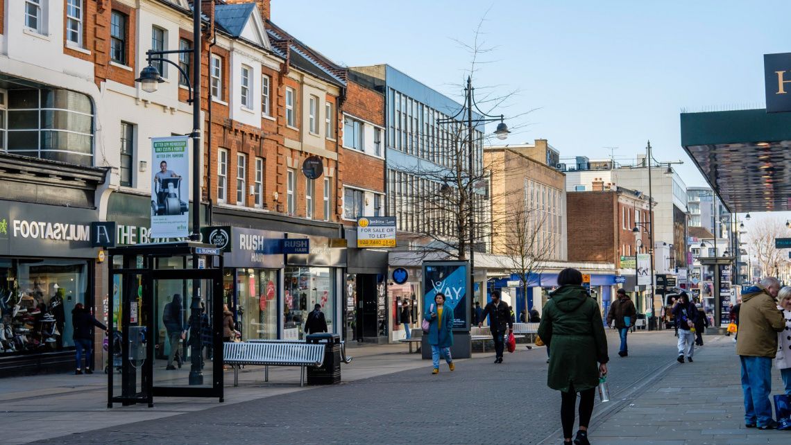 Commercial office cleaning team working in Romford London
