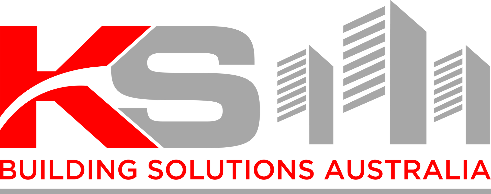 KS Building Solutions Australia logo with red and gray stylized buildings and text