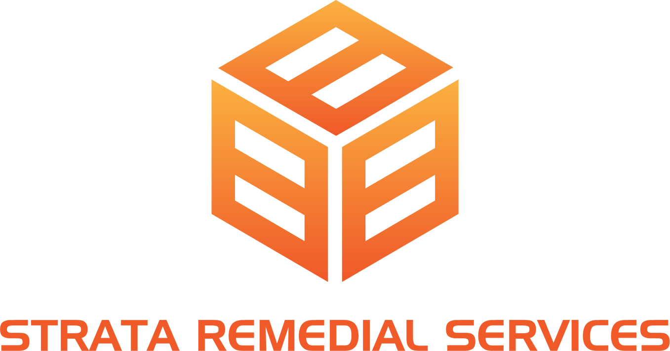 Orange cube logo with the text “STRATA REMEDIAL SERVICES” underneath.