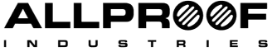 Allproof Industries logo in black on a white background