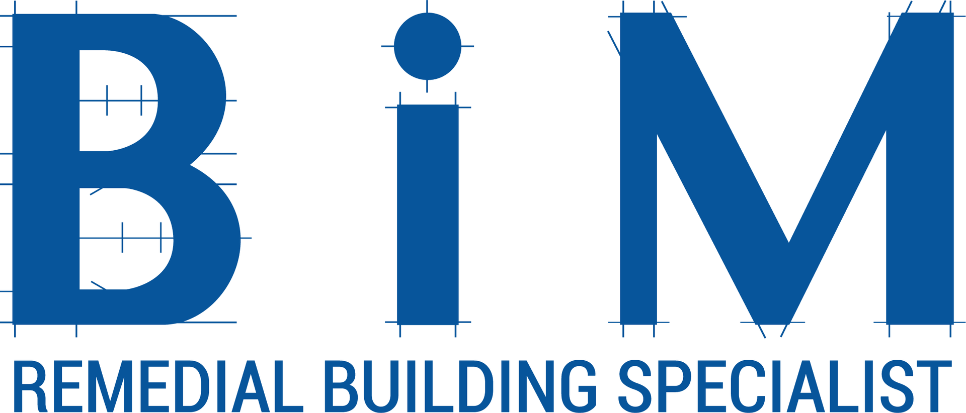 BiM logo in blue with the words “Remedial Building Specialist”