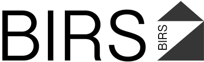 BIRS logo in black and gray, with large “BIRS” text and a geometric icon on the right